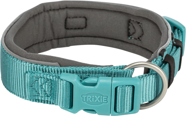 Obojok Trixie Premium extra široký  L–XL 53–62 cm / 50 mm aqua-grafitový