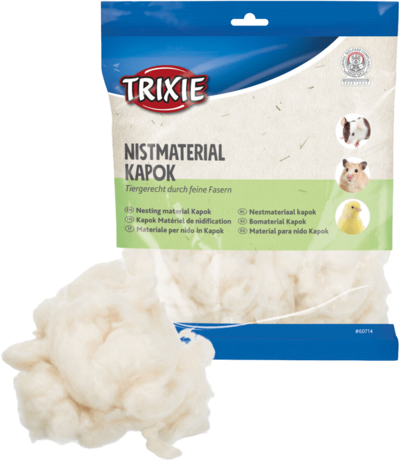 Migas materiāls grauzējiem – Trixie, Nesting material, kapok, cream, 100 g