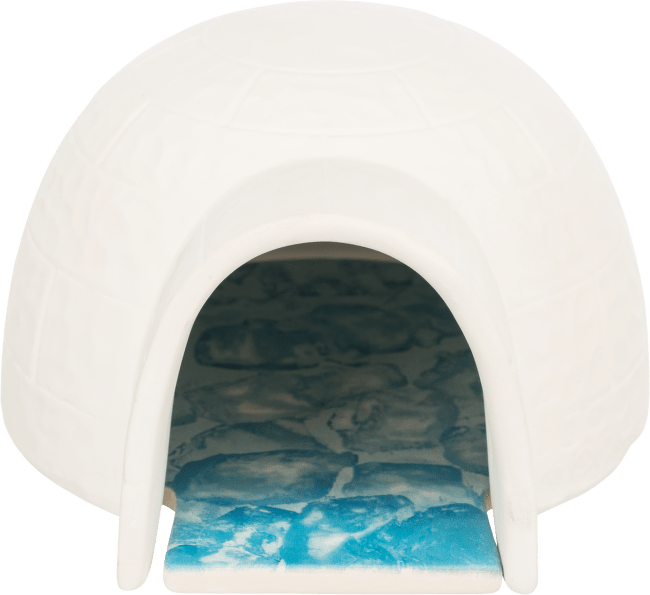 Igloo s chladicí keramickou deskou Trixie pro hlodavce 13 × 9 × 15 cm bílá