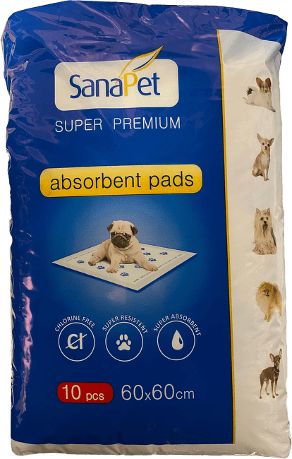 Впитывающие пеленки - Sana-Pet Premium, 60 x 60 см, 10 шт.