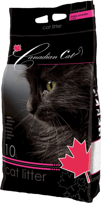 Cementējošās smiltis kaķu tualetei – Canadian Cat Baby Powder, 10 l