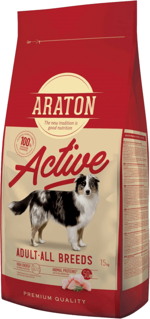 Barība aktīviem suņiem – Araton Dog Adult Active, 15 kg