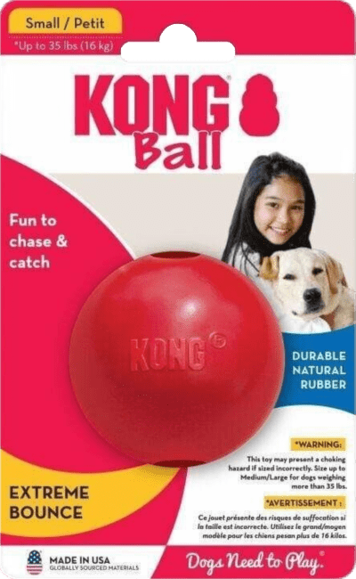 Игрушка для собак – KONG Ball, S, Red