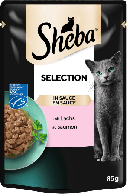 Консервы для кошек – Sheba Cuisine Salmon in Gravy, 85 г