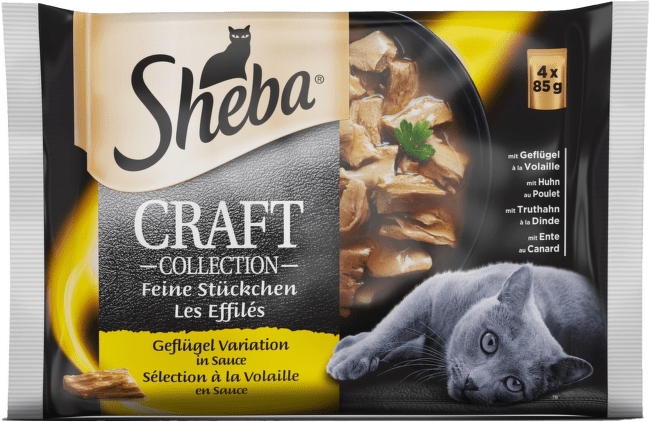 Konservi kaķiem - Sheba CRAFT Collection Poultry, 4 x 85 g
