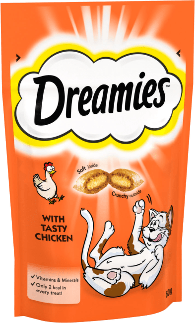 Лакомство для кошек – Dreamies Chicken, 60 г
