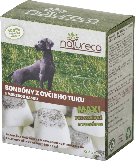 Natureca Bonbóny z ovčieho tuku  s morskou riasou maxi 250 g