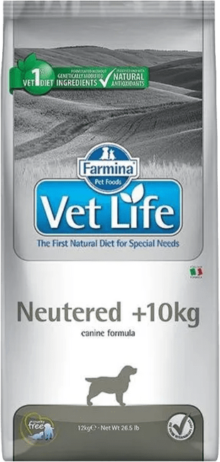 Vetlife dog vet Neutered +10kg 12kg