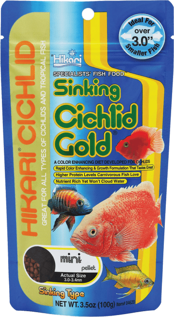 Корм для рыбок - Hikari, Sinking Cichlid Gold Mini Pellet, 100 г