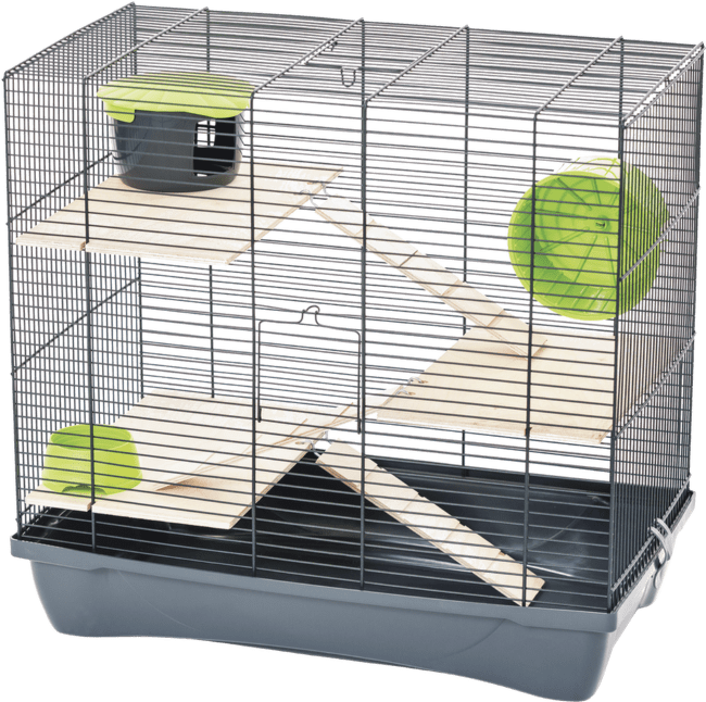 Клетка для хомяков – MPS2, HAMSTER 12 flat NATURE, 58 x 32 x 54 см