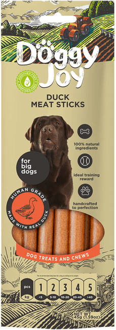 Лакомство для собак – Doggy Joy Duck Meat Sticks, 45 г