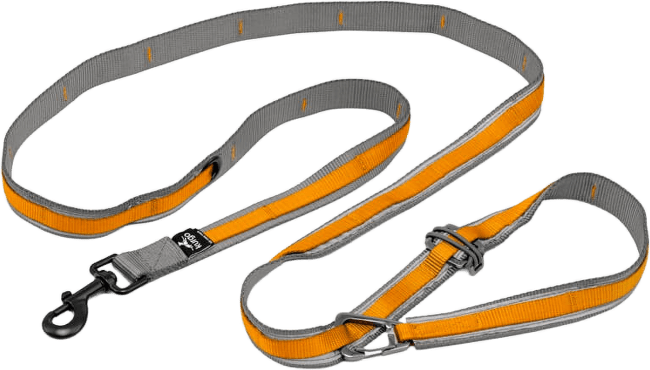 Vodítko Kurgo Quantum 2.0 na behanie so psom oranžové 128 cm