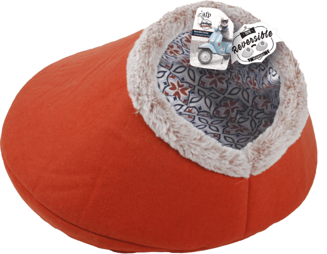Лежанка для кошек – AFP Vintage Pet Reversible Cat Bed, Orange
