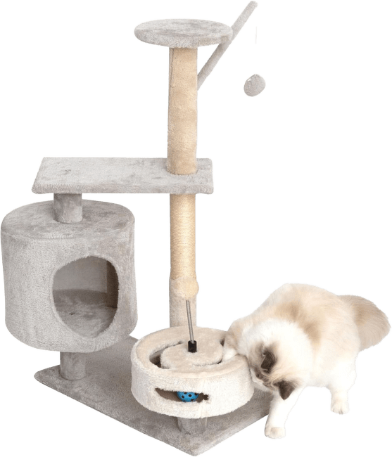 Mājiņa kaķiem – Pawise Economical Cat Tree, Cave and Toy, 85 cm