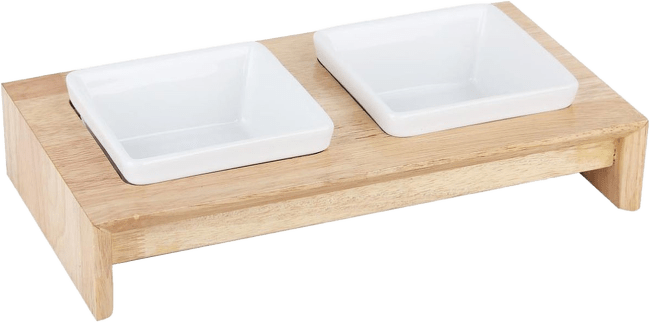 Подставка с мисками – Pawise Natural Feeder, white, 2 x 200 мл