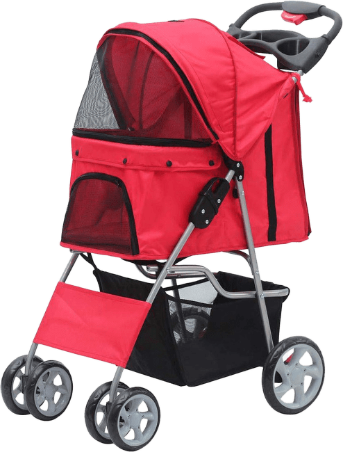 Suņu rati – Pawise, Pet Stroller, red, 68 x 46 x 100 cm
