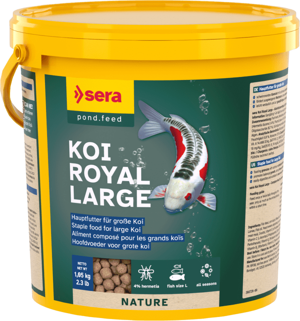 Barība dīķa zivīm – Sera Koi Royal Nature Large, 3800 ml