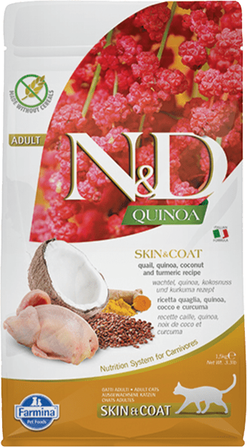 ND Cat GF Quinoa  Skin&Coat prepelica 1,5 kg