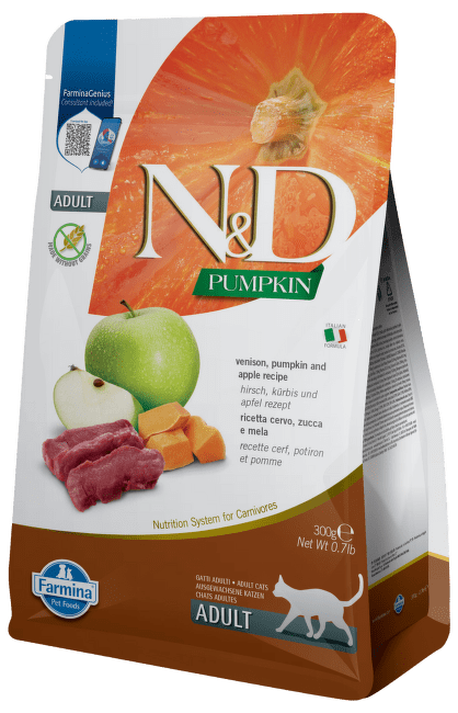 N & D GF Pumpkin CAT Venison & Apple 300g