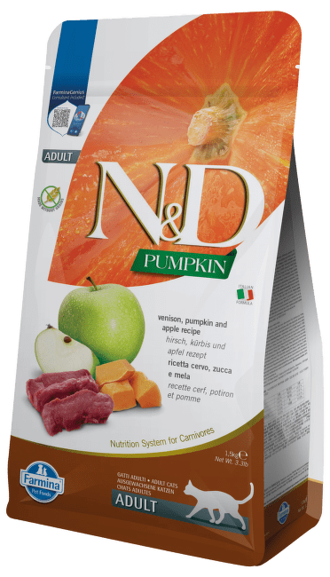 N & D GF Pumpkin CAT Venison & Apple 1,5kg
