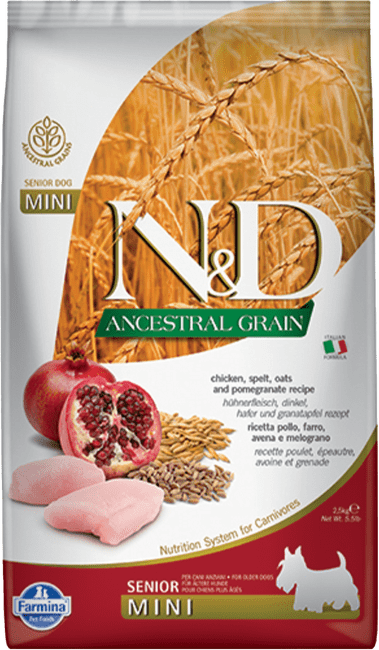 ND Dog LG Senior Mini  kura a granátové jablko 2,5 kg