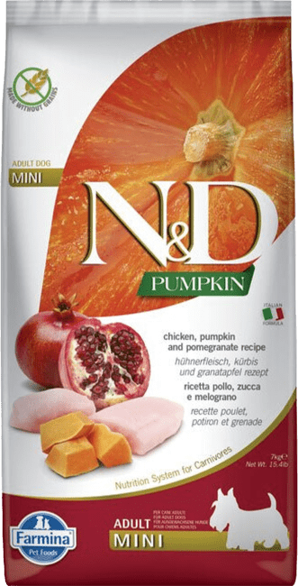 ND Dog Pumpkin Adult Mini kura a granátové jablko 7 kg 