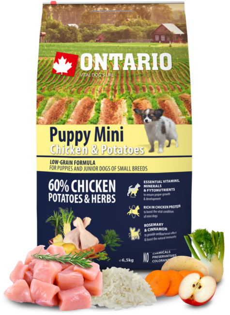 Ontario Puppy Mini kura a zemiaky 6,5 kg