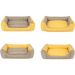 Guļvieta suņiem – AmiPlay Sofa ZipClean 4 in 1 Morgan S, 58 x 46 x 17 cm, yellow