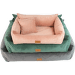 Luxusní pelíšek pro psy Dog Fantasy Sofa Haven skořicový 100×75 cm