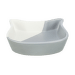 Миска для кошек – TRIXIE Ceramic Bowl, 0,2 л, grey/white