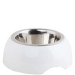 Миска для собак – Pawise Melamine bowl with stainless steal, white, 750 мл