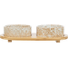 Statīvs ar bļodām – TRIXIE Bowl Set, ceramic/bamboo, 30 x 15 x 6 cm