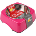 Bļoda suņiem metāla - Dog Fantasy stainless steel bowl 2in1 rectangle, pink, 1400 ml