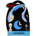 Поводок-рулетка для собак – Flexi New Comfort Tape Leashes L 8 м, Blue