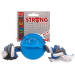 Rotaļlieta suņiem – DogFantasy Good's Rubber Strong ball with rope, 8,2 cm, blue
