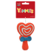 Rotaļlieta suņiem – Dog Fantasy Toy Yummies Latex Lollipop Heart, with sound, mix colors, 13 cm