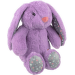 Hračka Dog Fantasy Cuddle zajačik s tlčúcim srdcom fialový 29 cm