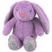 Hračka Dog Fantasy Cuddle zajačik s tlčúcim srdcom fialový 29 cm