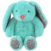 Hračka Dog Fantasy Cuddle zajíček s tlukoucím srdcem tyrkysový 29 cm