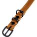 Kožený obojek Dog Fantasy Zubr 1,6×42 cm koňak