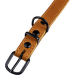 Kožený obojek Dog Fantasy Zubr 2×47 cm koňak