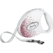 Inerces pavada suņiem – Flexi Glam Splash Orient M 5 m, Tape, White