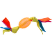 Игрушка для собак - DogFantasy Резиновая игрушка, овальный мяч из ткани, оранжевый, 43cm