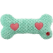 Hračka Dog Fantasy Cuddle kost nahřívací tyrkysová 30 cm