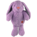 Hračka Dog Fantasy Cuddle zajačik s tlčúcim srdcom fialový 29 cm