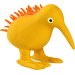 Hračka KIWI WALKER latex kiwi pískací oranžová 11,5cm