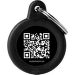 Psia známka My Family okrúhla čierna hliníková s QR kódom