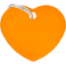 Známka My Family Basic srdce velká oranžová
