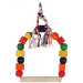 Šūpoles putniem – Arch swing with colourful wooden blocks, 20 x 29 cm