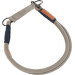 Kulatý polostahovací kožený obojek Trixie BE NORDIC S šedý